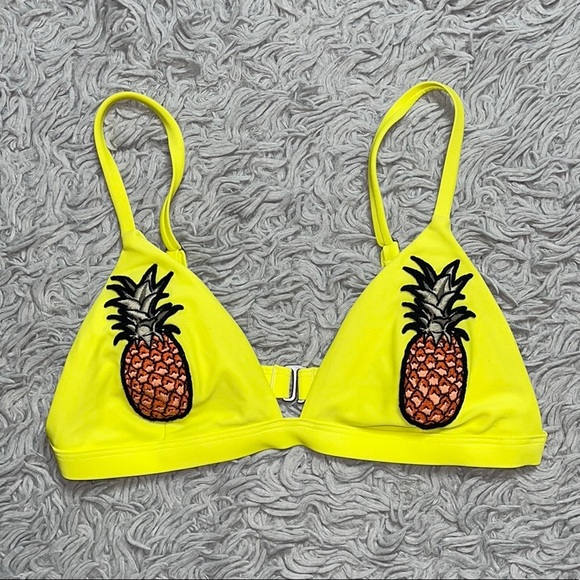 Last chance…Hollister Bikini Top Swimsuit Swim Pineapple M Medium - Picture 2 of 5
